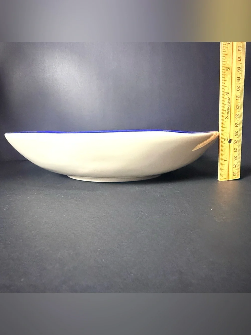 Papart Ceramic Fish Nautical Serving Pasta Bowl Hand painted 11 3/4 inch Jesus